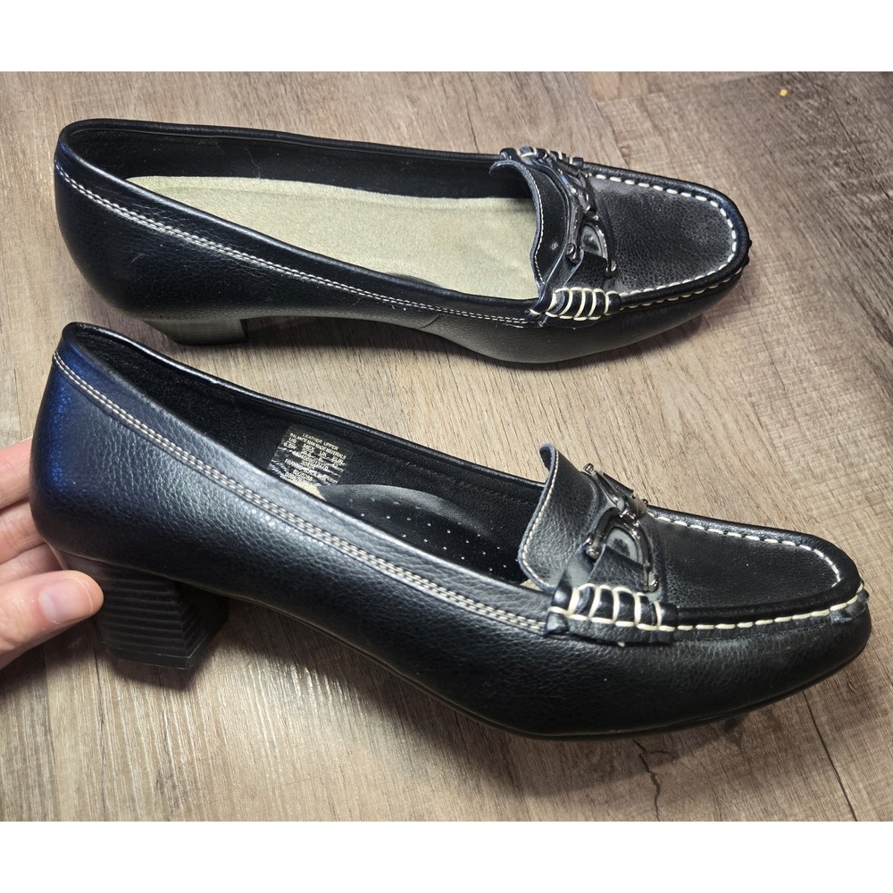 Thom McAn Women's Gavyn‎ Black Casual Loafer Shoes size 9.5W #30424